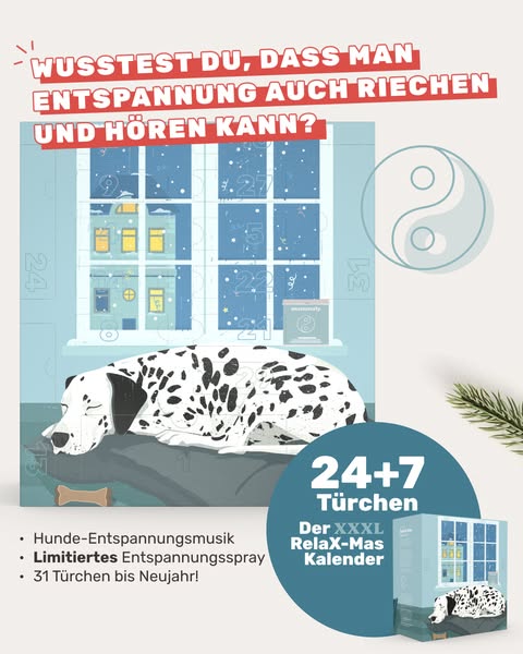 Limitierte Auflage: 31 Tage Entspannung für deinen Hund 🐾