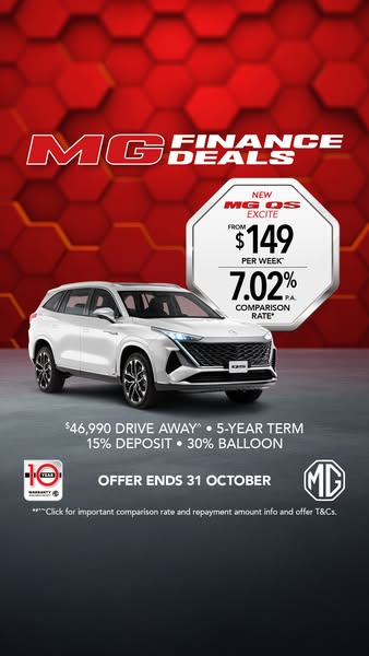 MG QS Excite: $46,990 Driveaway*