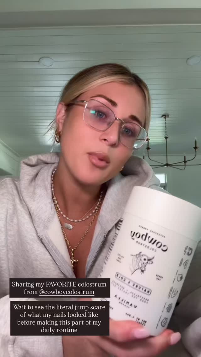 Sharing my FAVORITE colostrum from @cowboycolostrum 

Wait to see the literal jump scare of what my nails looked like before making this part of my daily routine