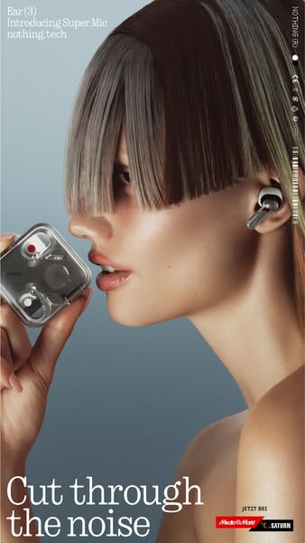 Nothing Ear (3) - Mit dem innovaten SuperMic. Deine Stimme. Klar und überall.