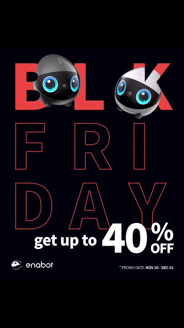 Your long-distance lover? Your far-away bestie? Your parents checking in from miles away? Or your pet’s personal cameraman? 🐾

Whatever role the Enabot FamilyBot plays… Black Friday is the perfect time to get yours! Up to 40% off (Nov 20–Dec 01)! 🙌❤️‍🔥

🎯 Don’t miss out—link in bio! 

**Dein Fernbeziehungs-Partner? Deine beste Freundin, die weit weg wohnt? Deine Eltern, die aus der Ferne vorbeischauen? Oder der persönliche Kameramann für dein Haustier?** 🐾

**Ganz egal, welche Rolle der Enabot FamilyBot bei dir spielt… Black Friday ist die perfekte Zeit, um deinen eigenen zu holen! Bis zu 40 % Rabatt (20. Nov. – 01. Dez.)!** 🙌❤️‍🔥

**🎯 Verpass es nicht — Link im Bio!**

#Enabot #EnabotFamilyBot #BlackFriday