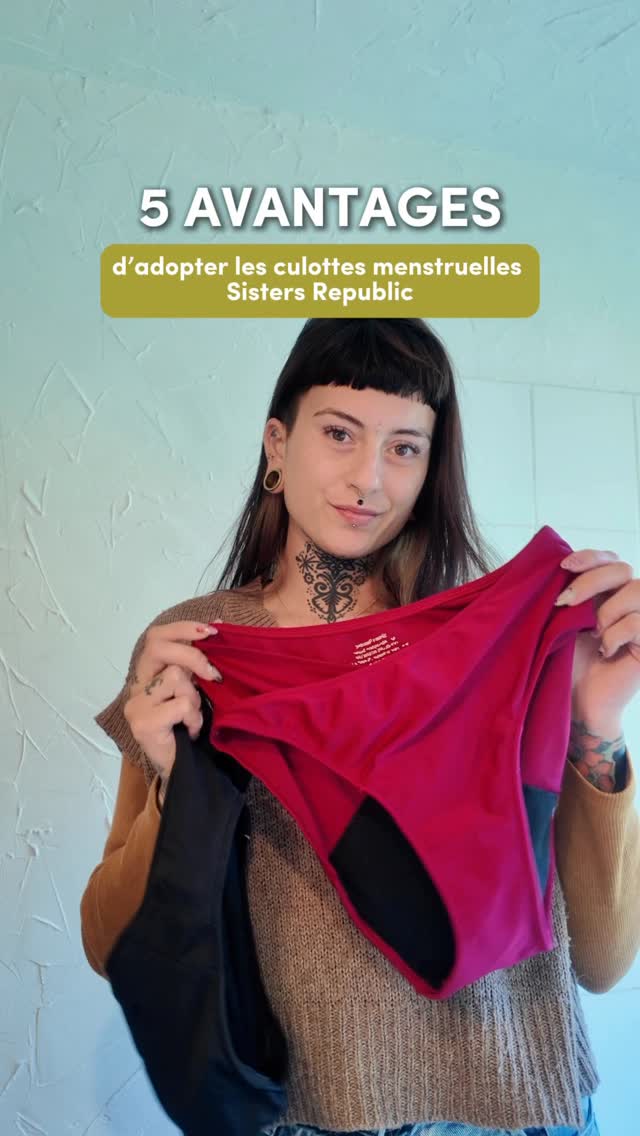 Si vous souhaitez tester les culottes menstruelles de chez @sistersrepublic_fr c’est le moment ! 
👉🏻 4 culottes achetées = la 5ème offerte 
👉🏻 -15% avec ALI15
Ça fait plus de deux ans que je les aient et je les adore ! Ma sœur la semaine passée me voit en porter et me dit « ah mais tu as tes règles ? » non, je les porte même quotidiennement tellement que je les trouve confortables !! 😍
