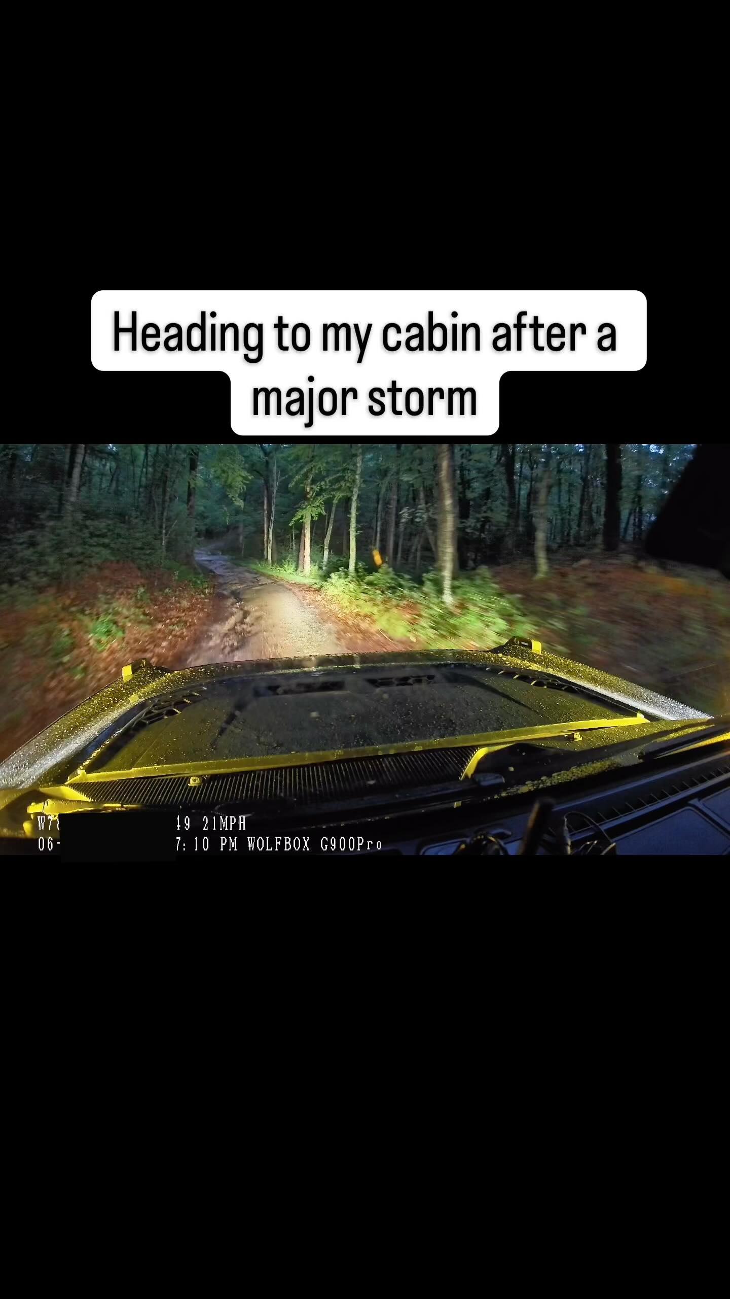 Heading to my cabin after a major storm…
Viewed from my WolfBox G900 Pro digital Rear View Mirror Dash Cam
Off-road lights: 
Front spots - Auxbeam RAY-L Series 7 Inch Round LED
Ditch - Auxbeam 3 Inch Round Driving Lights
Ditch - Auxbeam Amber V-Ultra Series 3 Inch 108W LED Round Pods 
#Ford #broncoraptor #wolfbox #wolfbox_official #auxbeam