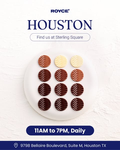 ROYCE' Chocolate Houston · 9798 Bellaire Blvd Suite M, Houston, TX 77036