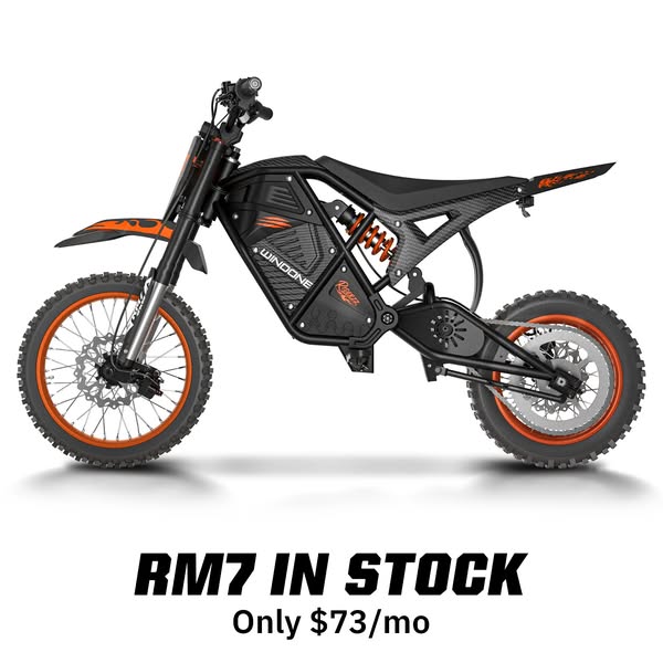 Ride the RM7 for just $1155.99 — our lowest price ever.