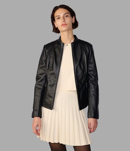Meg Leather Scuba Jacket