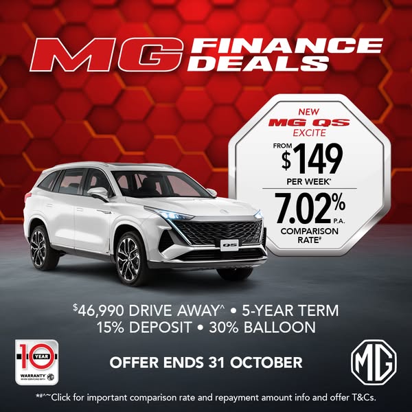 MG QS Excite: $46,990 Driveaway*