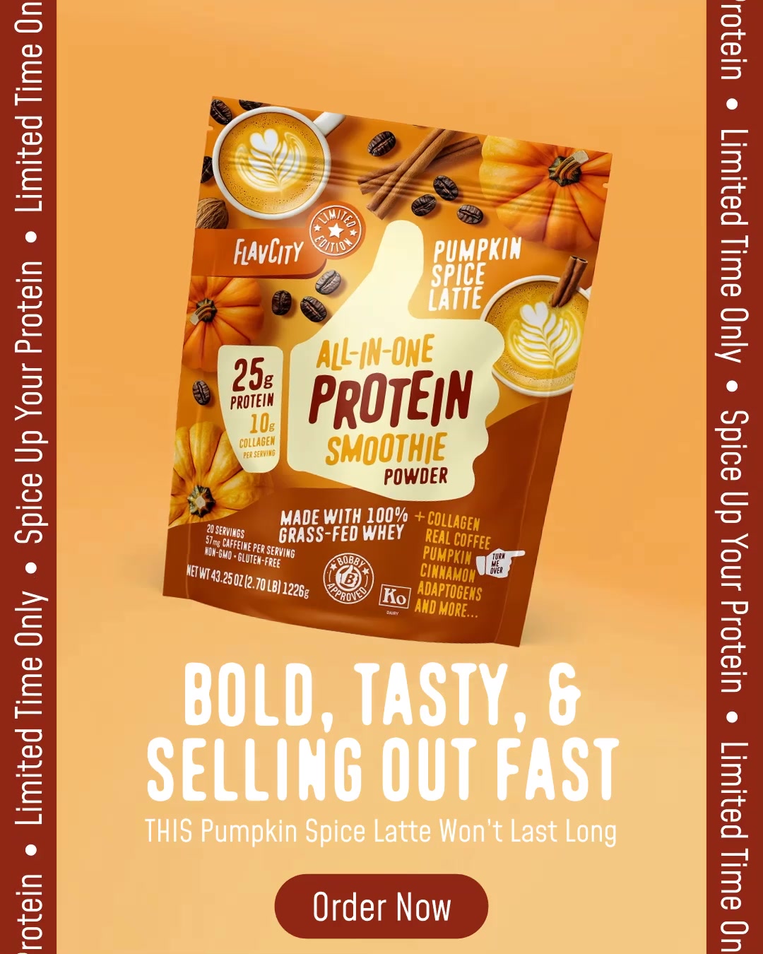 LIMITED EDITION Pumpkin Spice Latte Protein Smoothie!