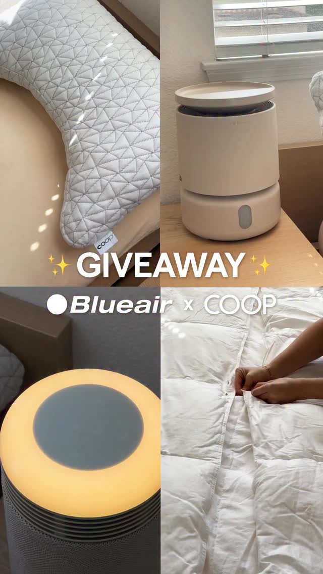 💫 GIVEAWAY 💫

The secret to your best night’s sleep is here! We’ve partnered with @coopsleepgoods to gift three lucky winners the ultimate bedroom refresh.

You could win:
☁️ Mini Restful™ Sunrise Clock Air Purifier
💧 DreamWell™ Humidifier
🛏️ Coop Original Adjustable Pillow
🌙 Coop Adjustable Comforter

Here’s how to enter:
1️⃣ Follow @coopsleepgoods & @blueairus 
2️⃣ Like this post
3️⃣ Tag a friend

Winner must be 18+ and located in the US. Giveaway runs from 9am PST October 17th to October 24th at 5pm PST. No purchase necessary. Not affiliated with or sponsored by Instagram. Winner will be contacted via DM by @coopsleepgoods