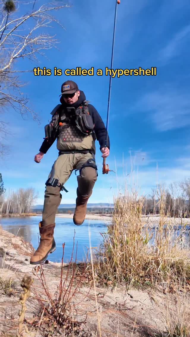 Exoskeleton fishing 🤖🎣 #riverfishing #fishingvibes #Hypershell #exoskeleton #HypershellAdventure