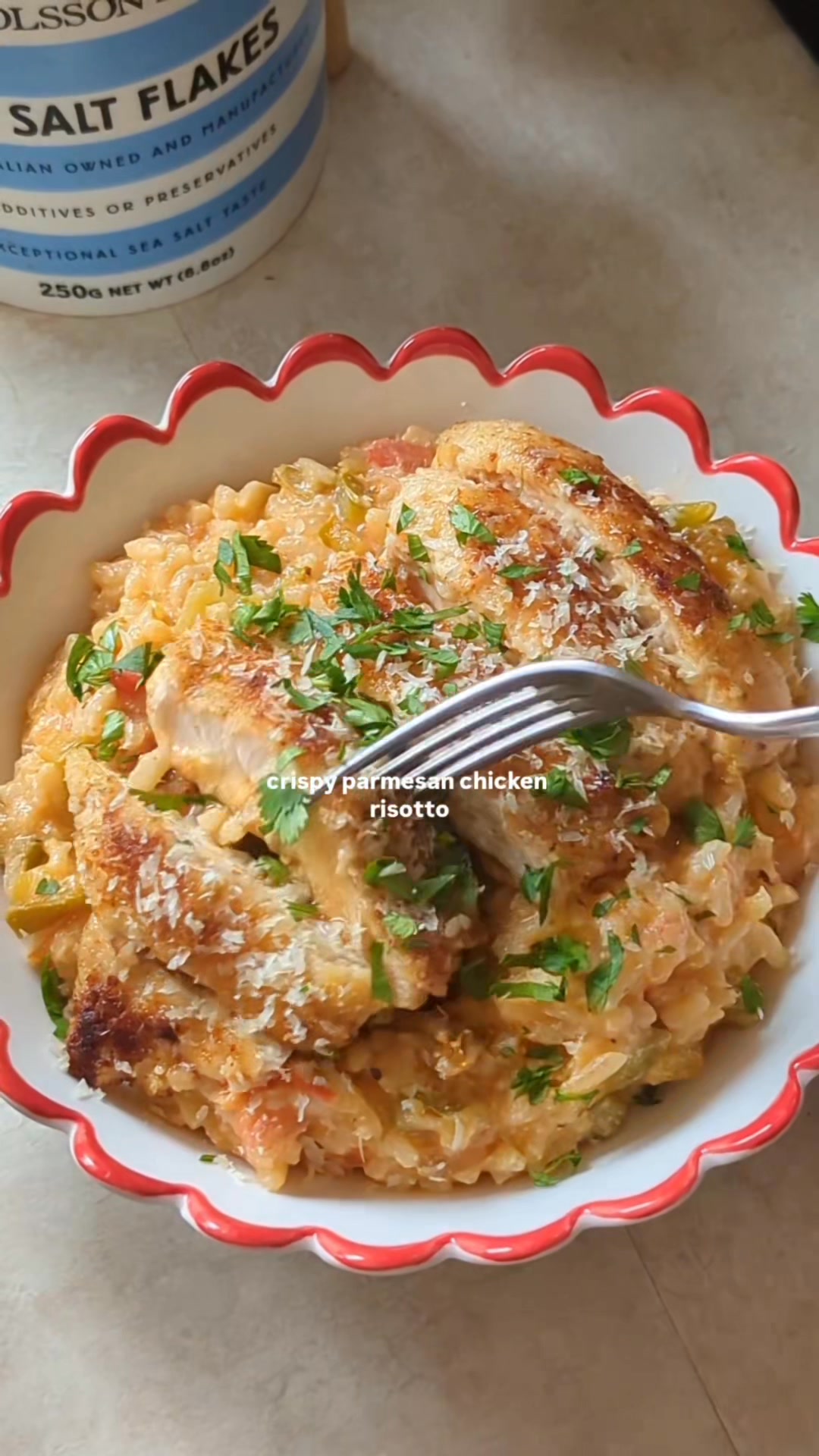 Parmesan Chicken & Tomato Risotto