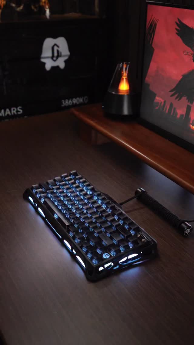 Dive into the glow and enjoy the satisfying sound.
.
.
.
#GravaStar #gravastarV75 #HEKeyboard #gravastarHE #transprentkeyboard #HallEffectSwitches #gamingkeyboard #gaming #pcgaming #gamers #gamingsetup #desksetup