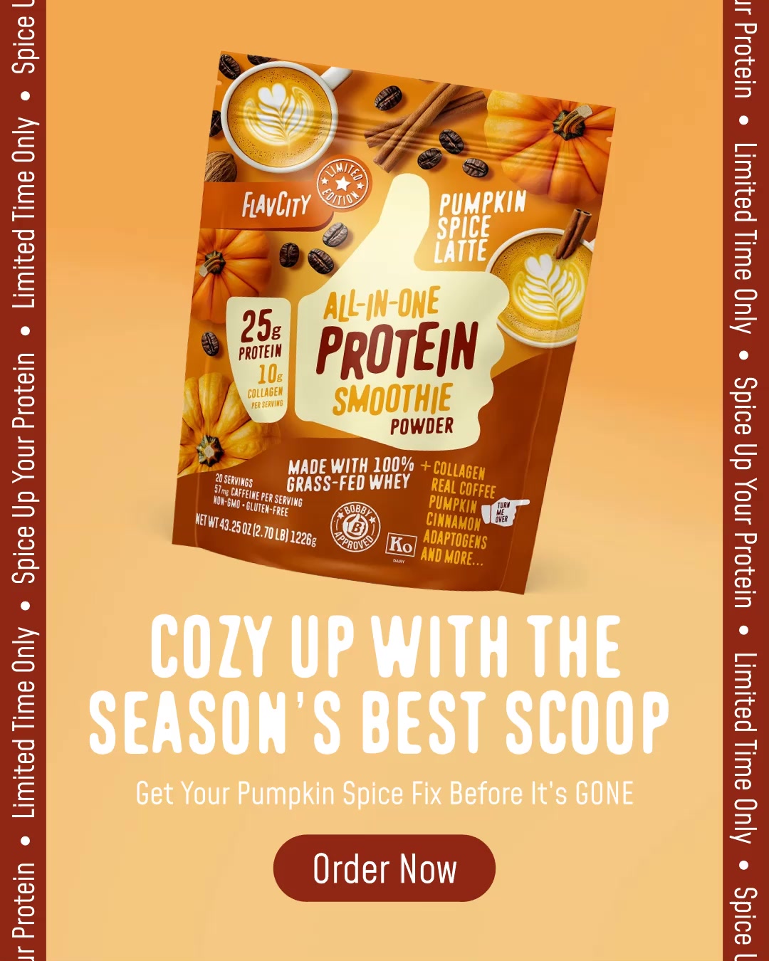 LIMITED EDITION Pumpkin Spice Latte Protein Smoothie!