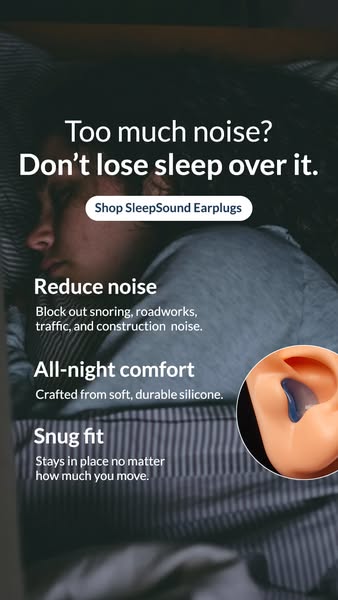 🌙✨ Struggling to catch those Z's with all the noise? Enter, #SleepSound earplugs.

A little extra quiet can make all the difference. Our earplugs help create a calming environment, blocking out snoring, roadworks, traffic, and construction noise while still allowing you to hear important sounds, like your alarm. Plus, unlike foam earplugs, #SleepSound earplugs can be used for years on end! 💤💭