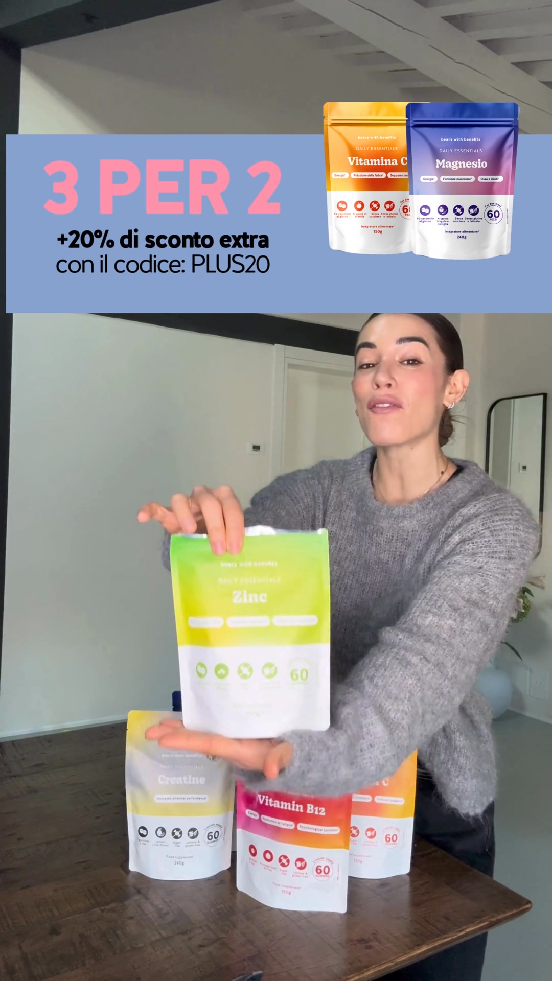 🎉 3 per 2 + 20% di sconto