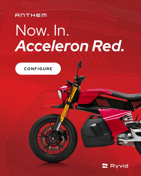 Electric energy meets magnetic style when you ride the Anthem in Acceleron Red.