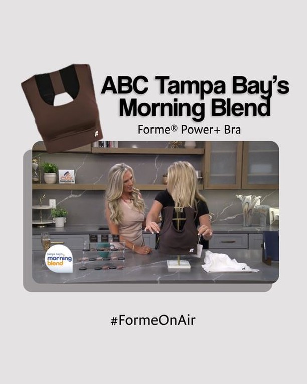 Forme’s Power+ Bra just had its moment on ABC Tampa Bay’s Morning Blend!🎥✨
We’re thrilled to see our newest innovation in posturewear highlighted for its alternative features — including wider arm openings, built-in padding, and our signature posture-aligning technology.
#FormePowerPlus #AsSeenOnTV #PostureSupport #FormeFeatured