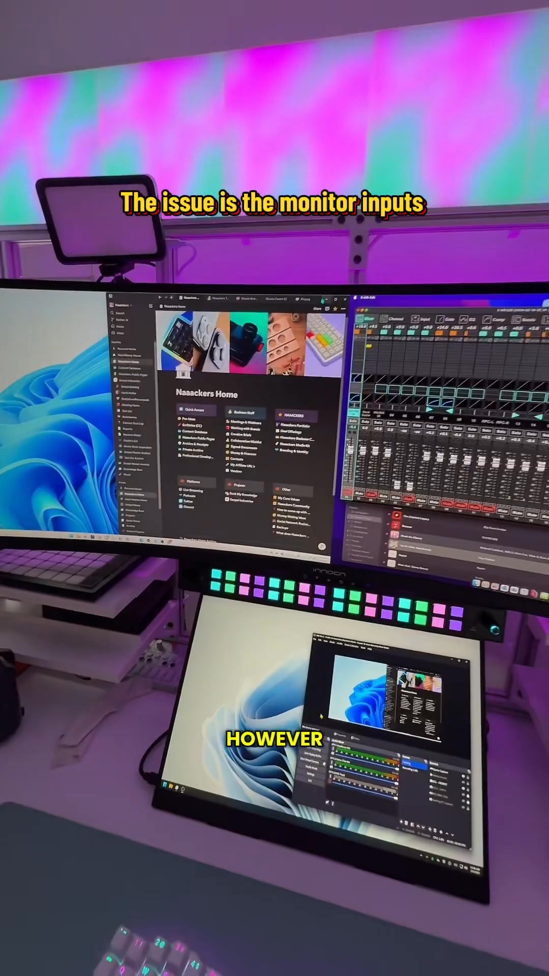 INNOCN 49" Dual QHD 120Hz Ultrawide Curved Gaming Creator Monitor