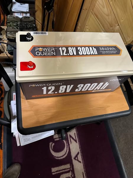 Power Queen 12V 300Ah LiFePO4 Lithium Battery