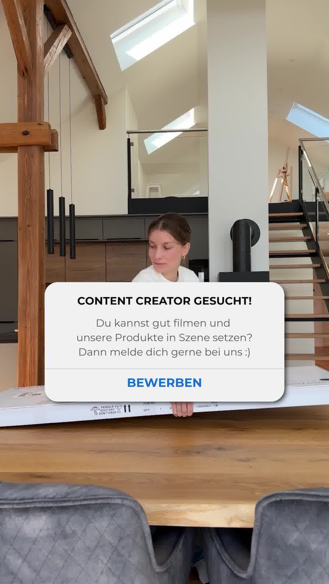 Du interessierst dich für Interior Design und erstellst gerne Videos? Dann bist du unser Perfect Match 🥰 Wir suchen nach Creatorn, die eine schöne Einrichtung haben und für unsere modernen Leuchten Videos aufnehmen können. Bewirb dich jetzt und verdiene Geld mit deinen Videos!