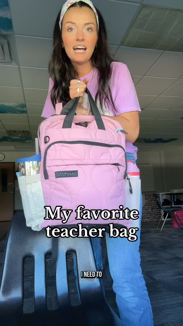 MY FAV TEACHER BACKPACK 💗👩‍🏫🎒

You guys know I love a good teacher backpack and this one IS my new obsession!!!! The tumbler pouches on the side, the compartments, THE COLOR 🥹💗 I am OBSESSED!!!!

Link for my backpack 🔗 https://liketk.it/5lur8

If you want me to send you the link directly, comment “Backpack” and I’ll send it your way 💗🫶💌

You can use code: MSCHYNA for a discount at checkout!!!! 

#Teacherbag #teacherbackpack #teachersofinsta #newteachers #specialeducationteacher #teachersfollowteachers #bagsmart @bagsmart_official