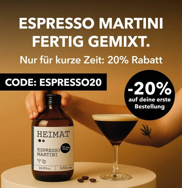 👉 Nur für kurze Zeit: 20 % auf deinen ersten Espresso Martini!