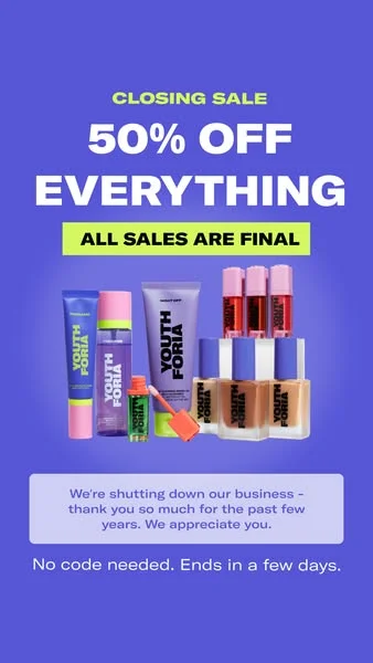 50% OFF Final Closing Sale