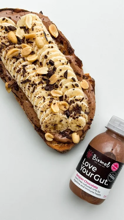breakfast recipe 🍌 ad/partner

✨ healthy snickers edition + exclusive 25% @biomel.life promo code 😱👇

big news! i’m now officially an affiliate for Biomel! that means you can get 25% off all their gut-loving products with my code ➡️ VEGANGIRLBOSS ⬅️ - including their powders, which make the best toast spreads you’ll ever try!!!

breakfast food deets: 1 ripe banana, 2 tbsp vegan yoghurt, 3 tsp belgian chocolate flavour Biomel Complete Gut powder, 1 heaped tsp peanut butter, 1 tsp date syrup, sourdough toast, roasted peanuts, chopped dark chocolate. serve w/ Biomel Belgian Chocolate gut health shot!

#breakfast #breakfastrecipes #breakfastideas #toast #banana #recipes #vegan #food